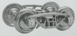 A.S.F (R) A-3 Ride-Control 50-Ton Truck -- 33 Smooth Back All Metal Non-Magnetic Wheels"