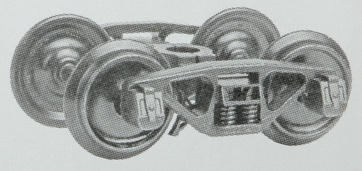 A.S.F (R) A-3 Ride-Control 50-Ton Truck -- 33 Smooth Back All Metal Non-Magnetic Wheels"