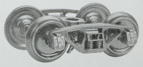 A.S.F (R) A-3 Ride-Control 50-Ton Truck -- 33 Smooth Back All Metal Non-Magnetic Wheels"