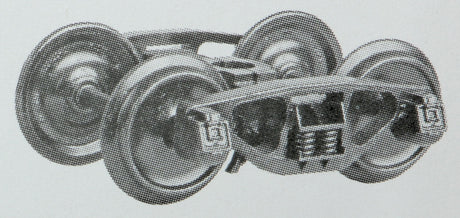 A.S.F.(R) Bettendorf 50-Ton Fully Sprung Metal Trucks -- 33 Smooth Back All Metal Non-Magnetic Wheels"