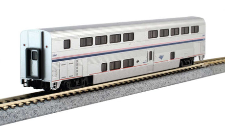 Viewliner Baggage & 5 Superliner Car Bookcase Set -- Amtrak (Phase VI; silver, blue, red)-2