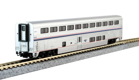 Viewliner Baggage & 5 Superliner Car Bookcase Set -- Amtrak (Phase VI; silver, blue, red)-3