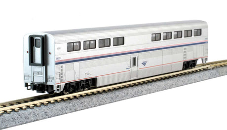 Viewliner Baggage & 5 Superliner Car Bookcase Set -- Amtrak (Phase VI; silver, blue, red)-4