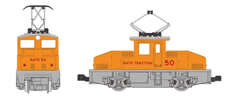 2-Axle Steeple Cab Electric - Standard DC - Pocket Line -- Kato Traction KATR #50 (yellow, red)