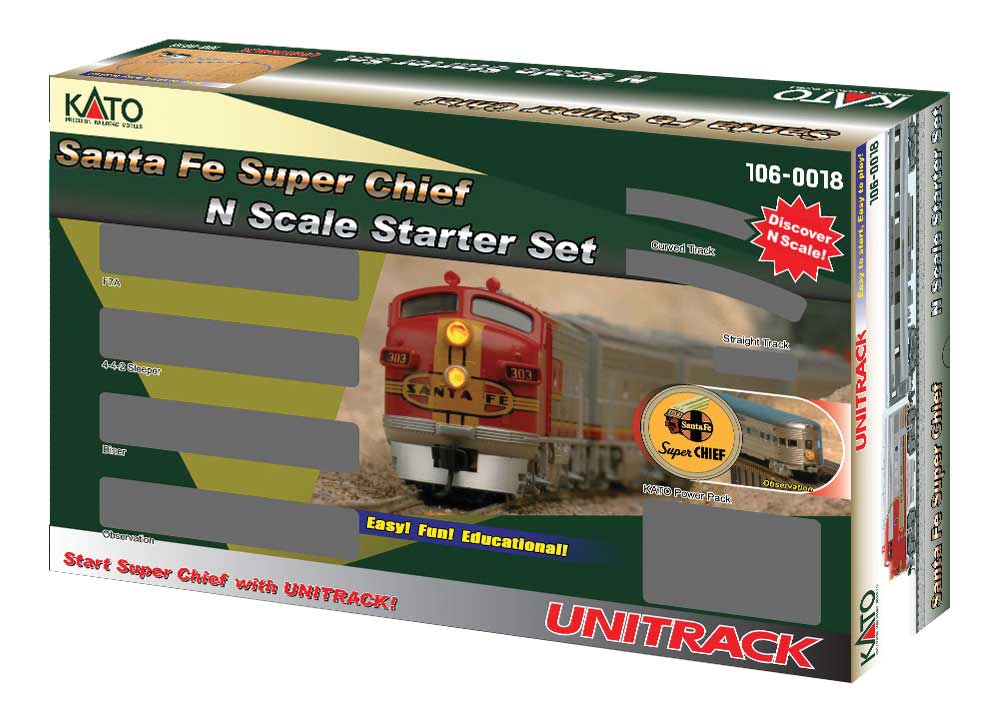 Santa Fe Super Chief Starter Set -- Santa Fe (silver) – Walthers