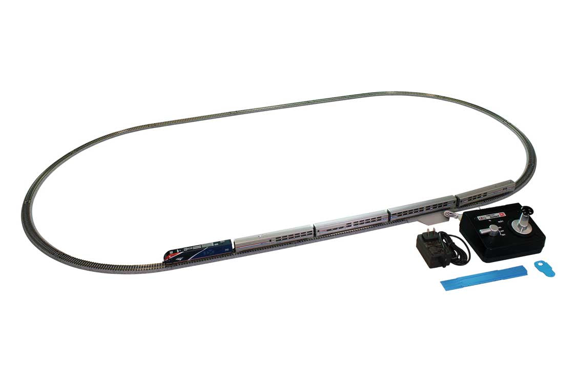 Viewliner II Starter Set - Standard DC -- Amtrak ALC-42, 4 Cars, Unitrack Oval, Power Pack SX