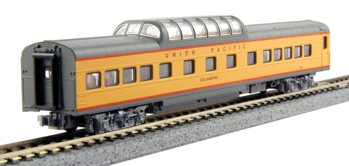 Union Pacific Excursion Train 7-Car Set - Ready to Run -- Union Pacific (Armour Yellow, gray red)-4