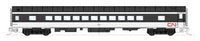 CN Transcontinental 7-Car Passenger Set with Interior Lighting - Ready to Run -- Canadian National (1960s; black, white, red; CN Noodle Logo)