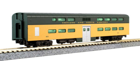 CNW "400" EMD E8A and 5-Car Train-Only Set - LokSound, Lighting and DCC -- Chicago & North Western (yellow, green)-2