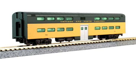 CNW "400" EMD E8A and 5-Car Train-Only Set - LokSound, Lighting and DCC -- Chicago & North Western (yellow, green)-4