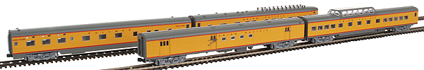 Smooth-Side Passenger Car Set -- Union Pacific Set B RPO, Dome, Sleeper, Observation
