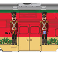 Operation North Pole Christmas Train-Only Set - Standard DC -- Metra F40PH & 3 Bi-Level Commuter Cars (2015 ONP Scheme; red, yellow, green)