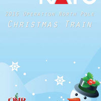 Operation North Pole Christmas Train-Only Set - Standard DC -- Metra F40PH & 3 Bi-Level Commuter Cars (2016 ONP Scheme; blue, red, green)