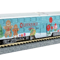 Operation North Pole Christmas Train-Only Set - Standard DC -- Metra F40PH & 3 Bi-Level Commuter Cars (2017 ONP Scheme; blue, red, green)
