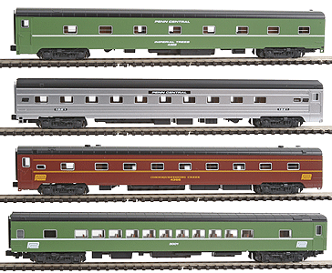 Streamlined Car 4-Pack -- Penn Central