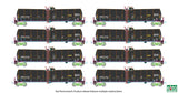 Greenbrier Tank Car 8 Pack - Ready to Run -- Greenbrier Leasing GBRX Set #2 (black, yellow conspicuity marks)-1