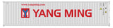 Gunderson Maxi-I 5-Unit Container Well Car w/40' Containers - Ready to Run -- TTX #759364 (yellow, red logo) & Yang Ming Containers (gray)-2