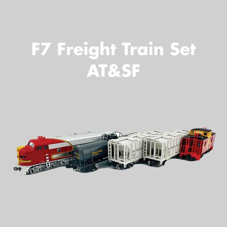 Diesel Freight Train-Only Set - Standard DC -- Santa Fe (Warbonnet; red, silver)-2