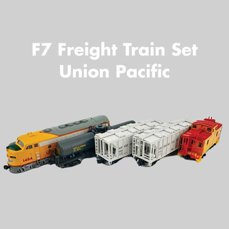 Diesel Freight Train-Only Set - Standard DC -- Union Pacific (Armour Yellow, gray)-2