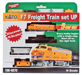 Diesel Freight Train-Only Set - Standard DC -- Union Pacific (Armour Yellow, gray)-3