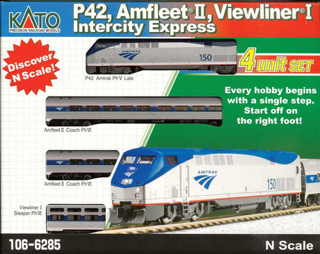 Amfleet & Viewliner Intercity Express Train-Only Set - Sound and DCC -- Amtrak GE P42, Amfleet Coach, Cafe & Viewliner Sleeper (Phase VI)