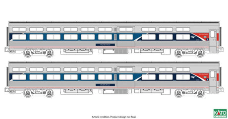 Viewliner I Sleeper 2-Pack - Ready to Run -- Amtrak #62007 Charles River, 62041 Middle River (Phase VII)
