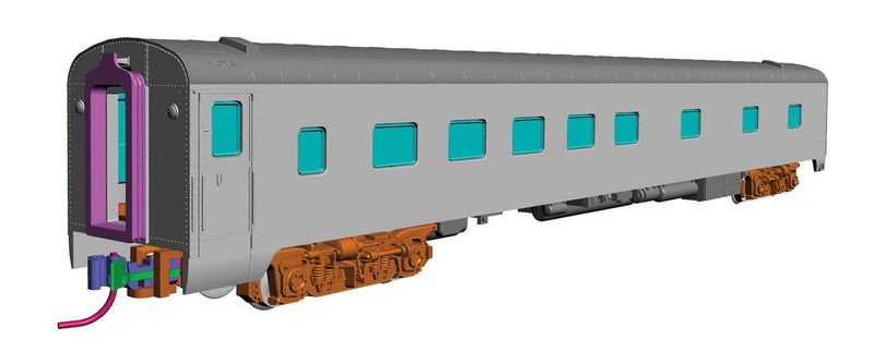 20th Century Limited 4-Add-On 10-6 and 12BR Sleeper Lighted Set - Ready to Run -- New York Central (Late 1940s 2-Tone Gray)-1