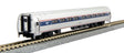 Amfleet I Coach & Cafe Set - Ready to Run -- Amtrak #82647, 48159 (Set B, Phase VI; Wide Blue Stripe, Travelscape Logo)-1
