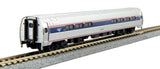 Amfleet I Coach & Cafe Set - Ready to Run -- Amtrak #82647, 48159 (Set B, Phase VI; Wide Blue Stripe, Travelscape Logo)-2