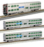 Gallery Bi-Level Commuter Train 3-Car Set w/Sound Cab Car - Ready to Run