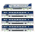 Pacific Surfliner Base Train-Only Set - Sound and DCC -- Amtrak SC-44 Charger, 2 Coaches, Cab Car (blue, silver)