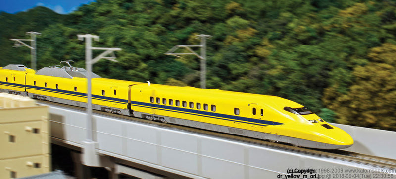 Type 923-3000 "Doctor Yellow" 3-Car Electric - Standard DC -- Japanese National Railway (yellow, blue)