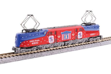 GG1 Electric - Standard DC -- Conrail #4800 (Bicentennial Scheme; red, blue, white)-2