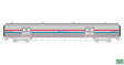 Viewliner II Baggage Car - Ready to Run -- Amtrak #61065 (Phase III; Stainless; red, white, blue; Travelscape Logo)