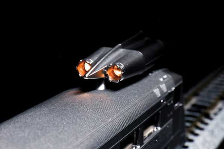 Jet Powered RDC - Sound and DCC - Interior Lights -- New York Central #M-497 (Black Beetle, stainless, black, gray)-4