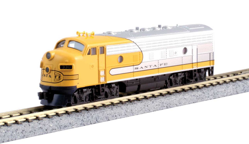 EMD F7A Freight Pilot - LokSound and DCC -- Santa Fe (Yellowbonnet, yellow, blue pilot; Numberboards for 330, 346, 347C)