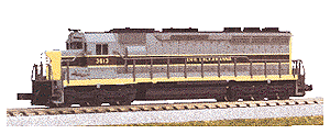 Diesel EMD SD45 -- EL #3613 (gray, maroon)