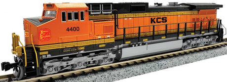 GE C44-9W - Standard DC -- Kansas City Southern #4400 (Ex-BNSF Patch, orange, black, yellow, KCS Logo)