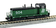 EMD NW2 - Standard DC -- Burlington Northern #534 (Cascade Green, black, white)