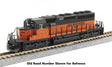 EMD SD40-2 Early Production - Standard DC -- Milwaukee Road #130 (orange, black, Large Lettering)