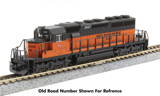 EMD SD40-2 Early Production - Standard DC -- Milwaukee Road #130 (orange, black, Large Lettering)