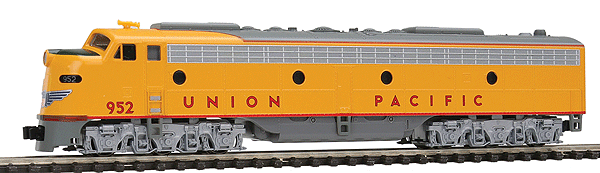 EMD E9A - Standard DC -- Union Pacific #952 (Armour Yellow, gray)