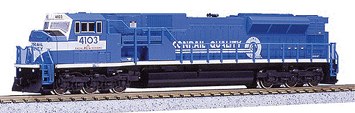 Diesel EMD SD80 MAC, Powered, DCC Ready -- Conrail #4100 (blue)