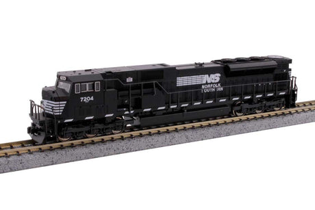 EMD SD80MAC - Standard DC -- Norfolk Southern #7227 (black, white, Dashed Sill Stripe)