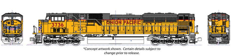 EMD SD90/43MAC - Sound and DCC -- Union Pacific #3750 (Armour Yellow, gray, red)