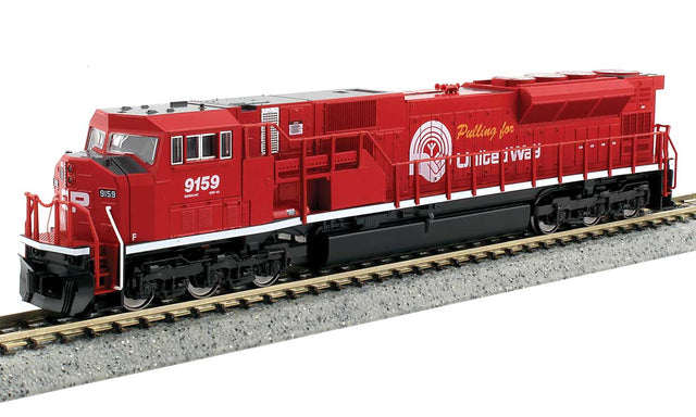 EMD SD90/43MAC - Standard DC -- Canadian Pacific #9159 (United Way Commemorative, red, white)