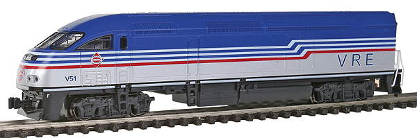 Motive Power Industries MP36PH - Standard DC -- Virginia Railway Express #V51 (silver, blue, red, white)