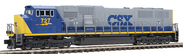 EMD SD70MAC - Standard DC -- CSX #727 (Bright Future blue, gray, yellow)