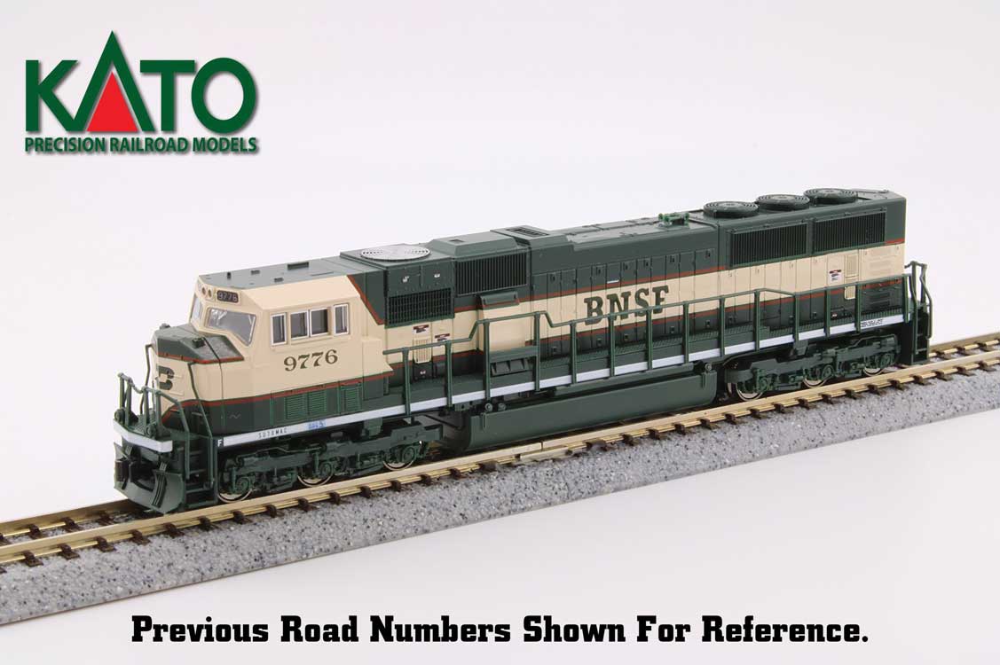EMD SD70MAC w/Cab Headlight - Standard DC -- Burlington Northern Santa Fe #9799 (cream, green)