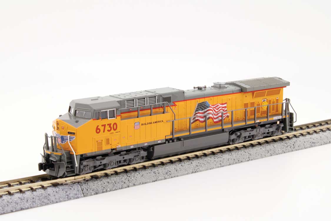 GE AC4400CW Low Numberboards - Standard DC -- Union Pacific #6730 (Armour Yellow, gray, No Flag)